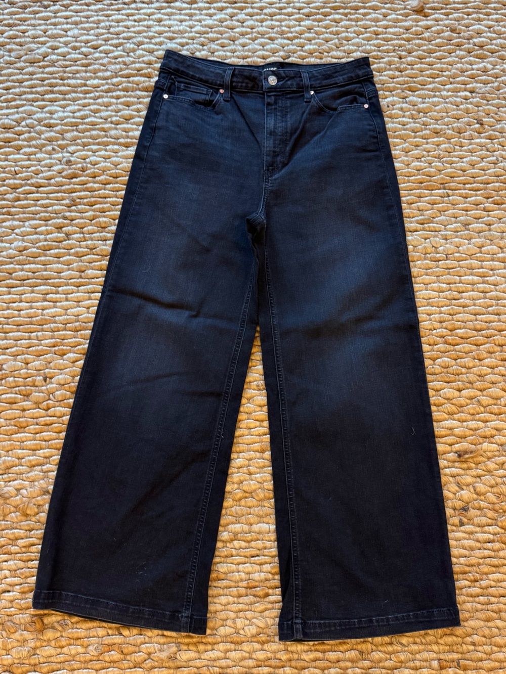 PAIGE Anessa Wide Leg Jeans in vintage black size 30